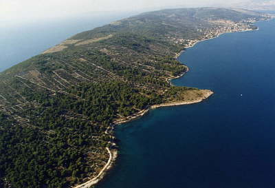 Ciovo, im Hintergrund Split